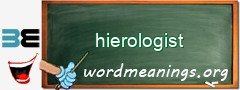 WordMeaning blackboard for hierologist